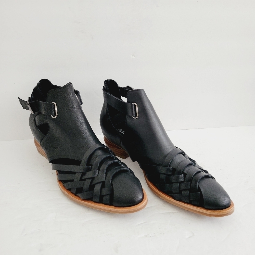 NEW Antelope Leena Huarache Black Ankle Boots Size 7- 7.5